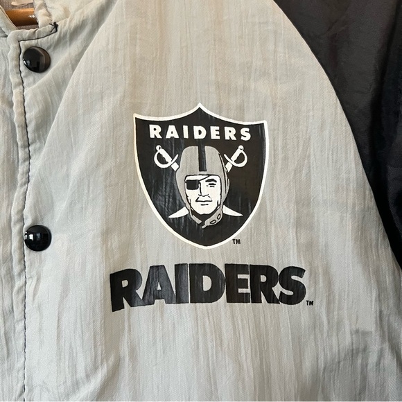 Vintage Raiders coat jacket Fiberglas size large - Picture 2 of 8